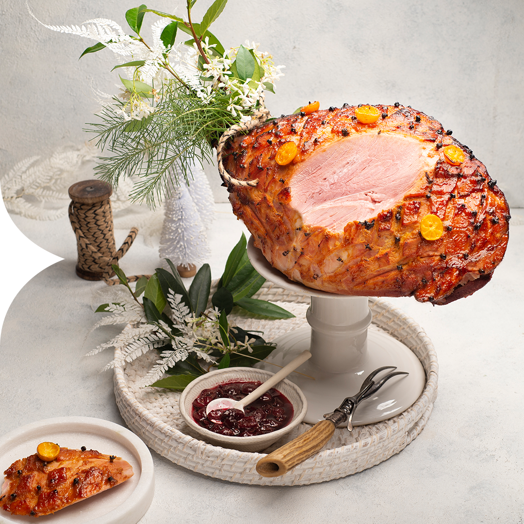 Red Wine & Peach Glazed Ham - Nordic Ware